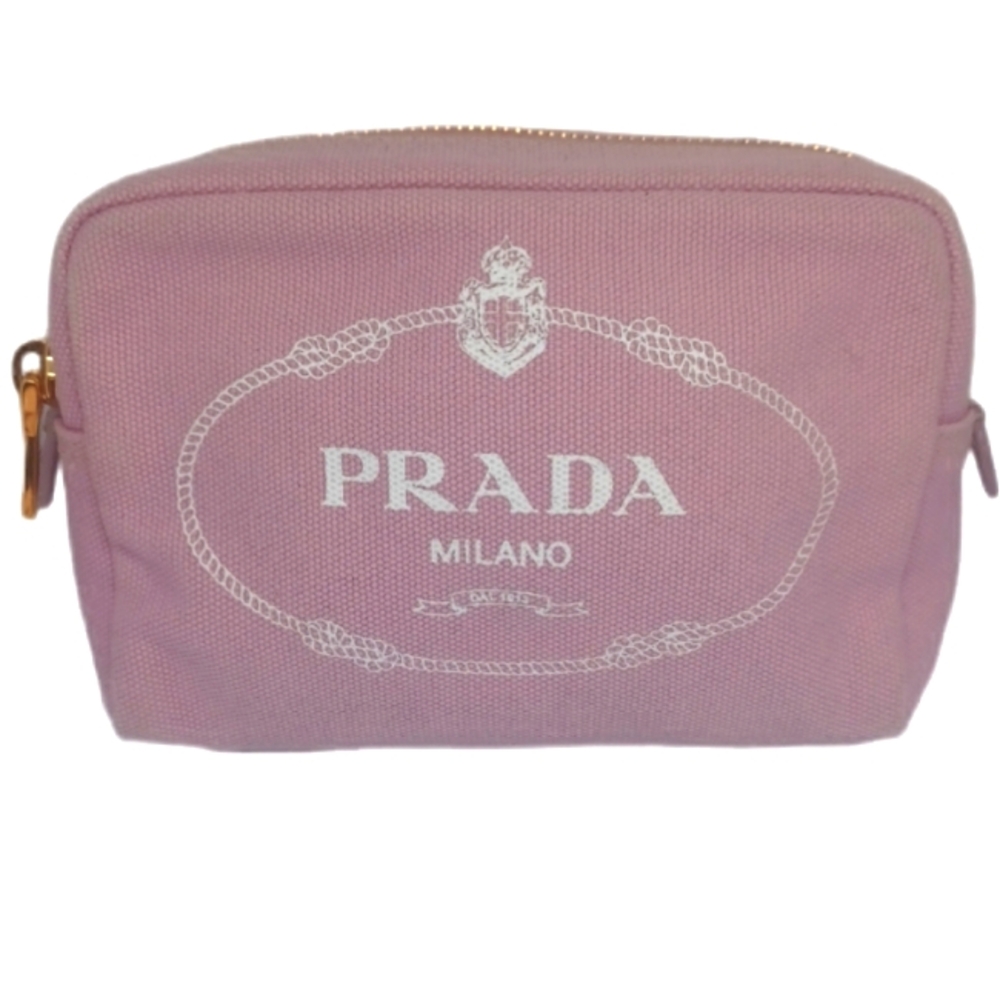Prada Pink Canvas Pouch